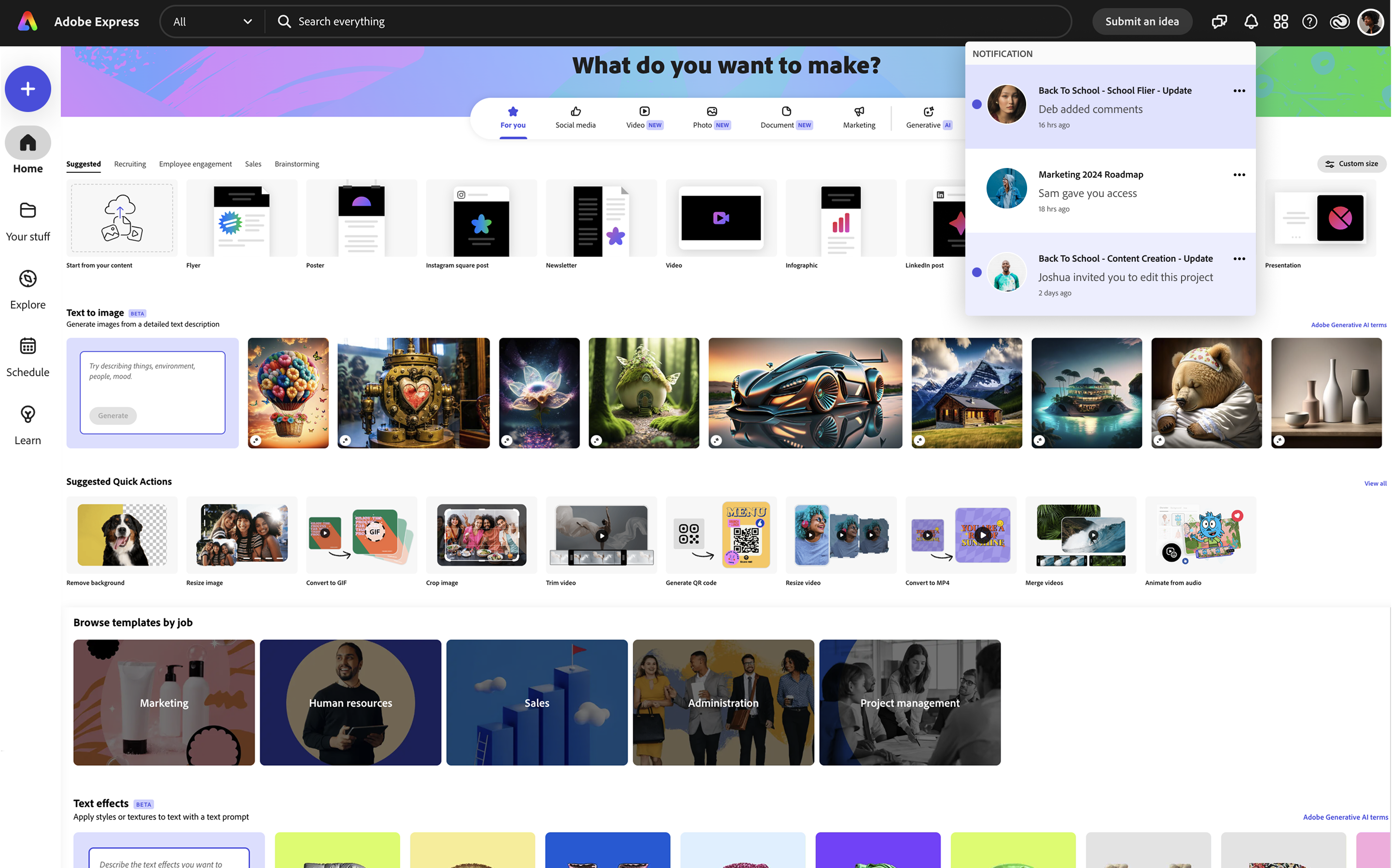 Solution: full plug-in panel in Adobe Express