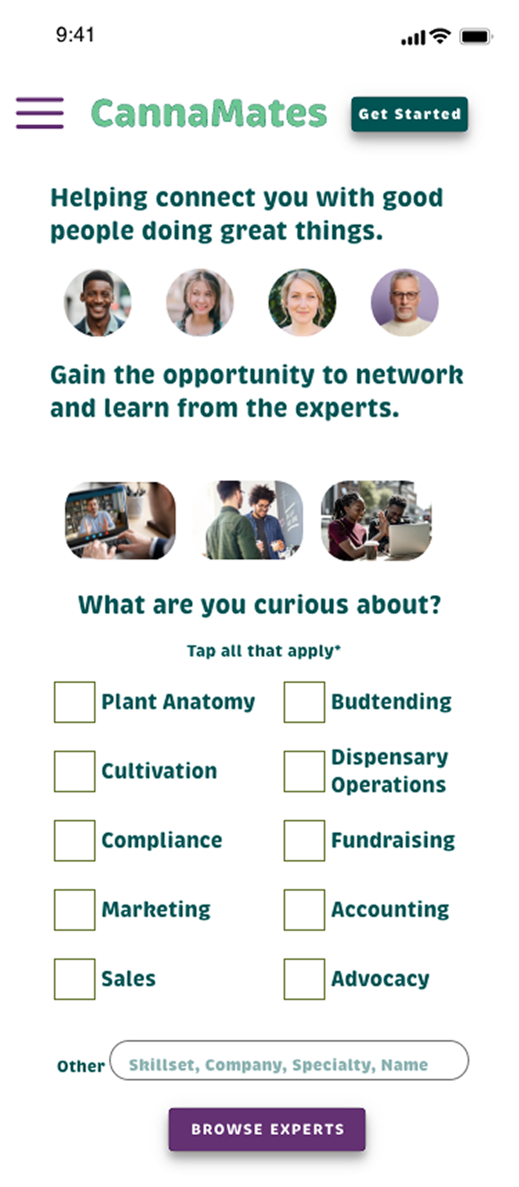 CannaMates mobile app